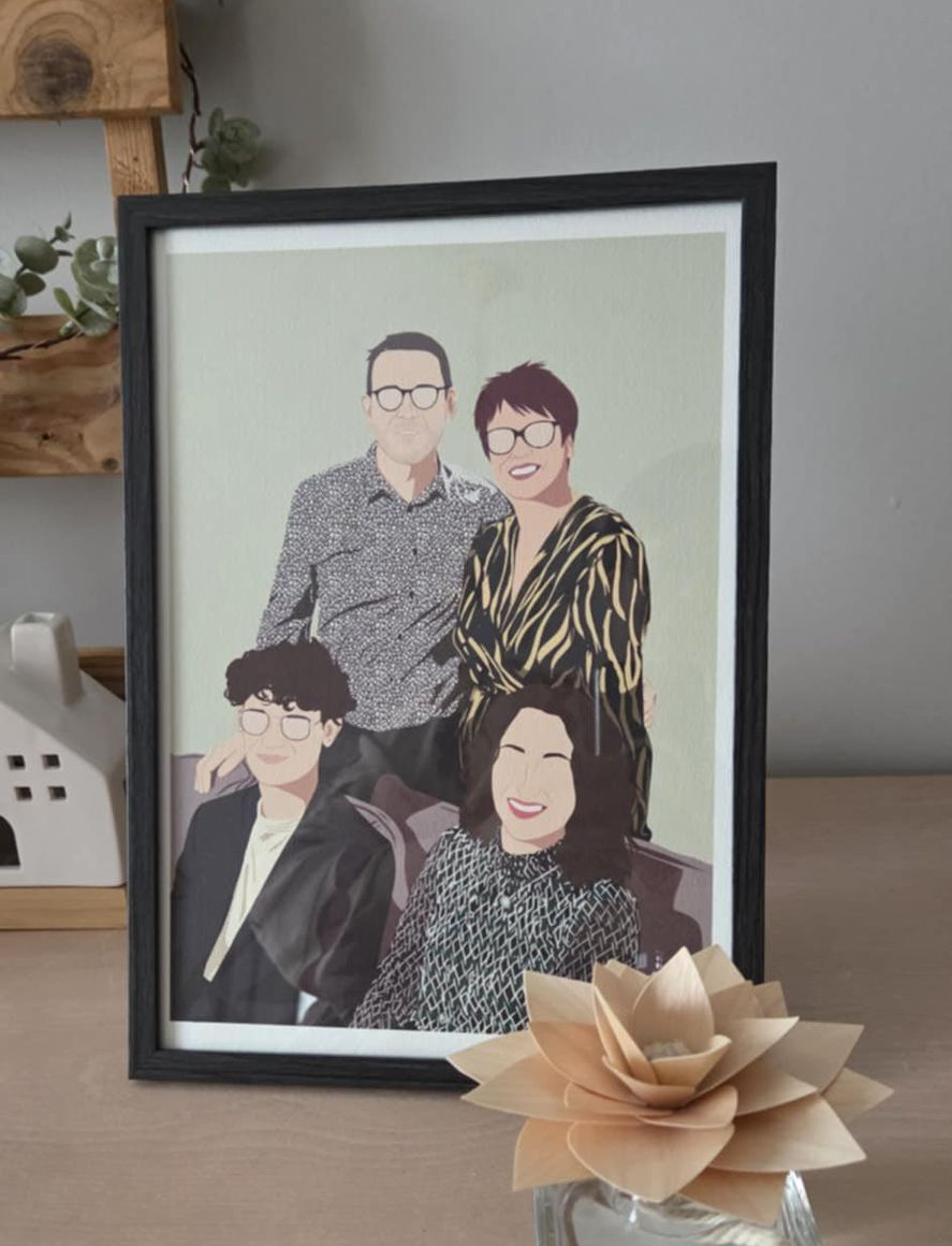 Illustration digitale famille